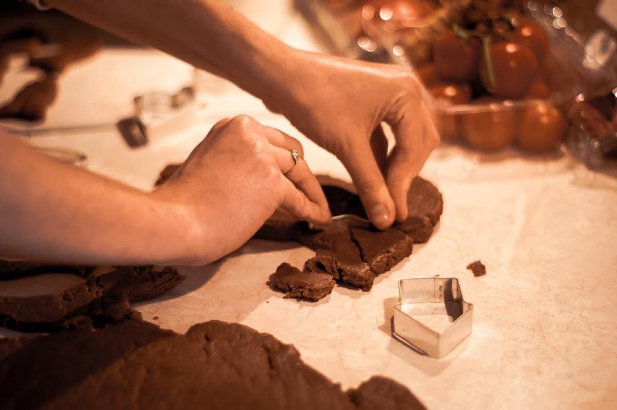 Impasto dei biscotti al cacao